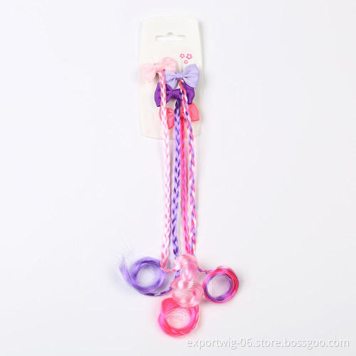Fashion Kids Hair Accessories Crab Claw Clip in Synthetic Hair Extensions Clip in Braided Extensions Hair